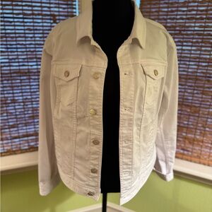 Talbots Women's White Denim Jacket